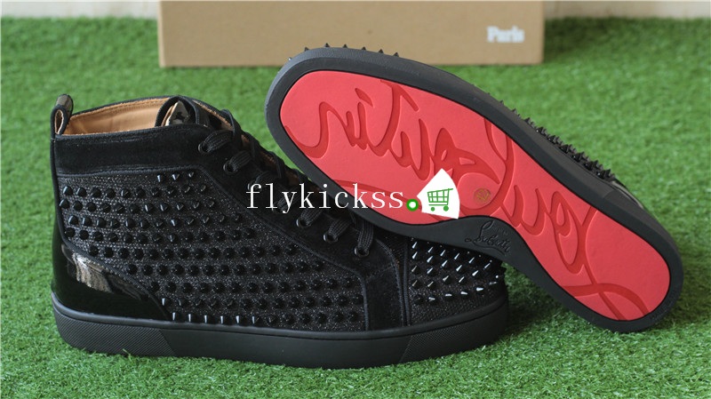 Christian Louboutin Flat Spikes Sneaker High Top